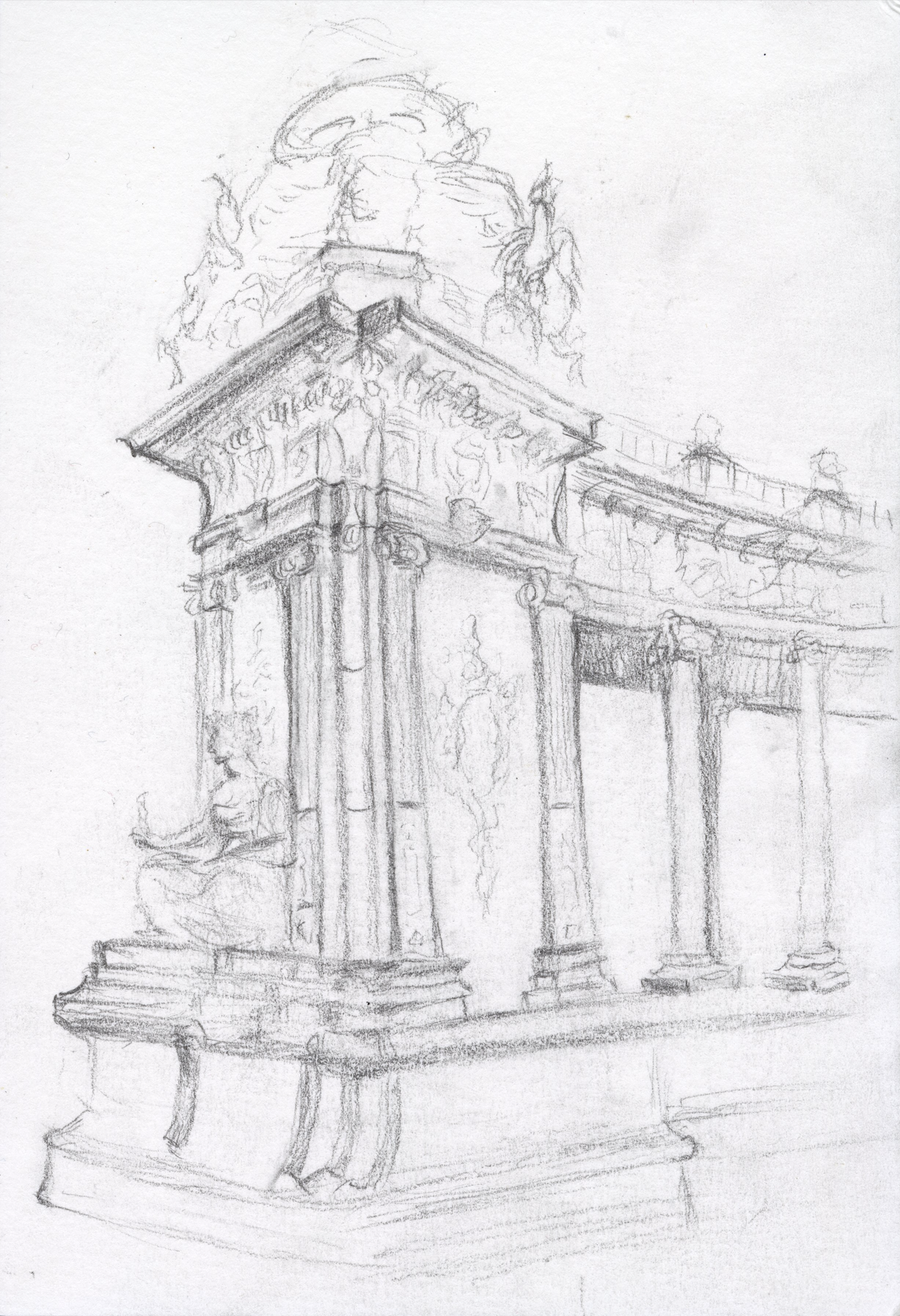 Art journal Madrid sketch 2 by Haley Goetting